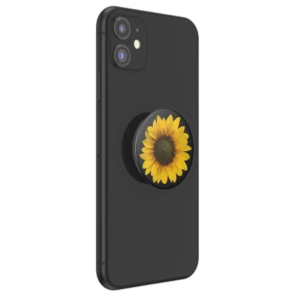 NWT Popsockets Popgrip Black Yellow Seed Money Sunflower Flower New in Package